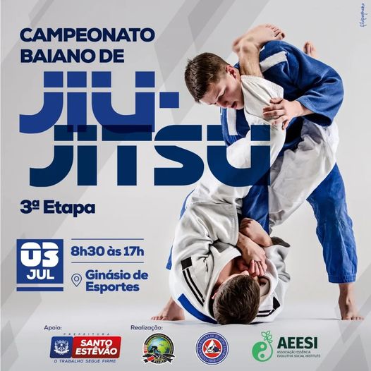 Santo Estêvão sedia 3ª etapa do Campeonato Baiano de Jiu Jitsu no domingo (03)
