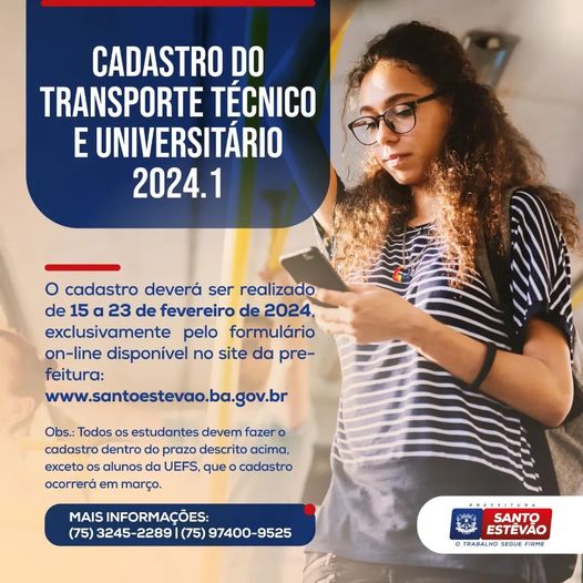 CADASTRO DO TRANSPORTE TÉCNICO E UNIVERSITÁRIO 2024.1